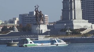 平壌に太陽光遊覧船 大同江横断、通勤にも