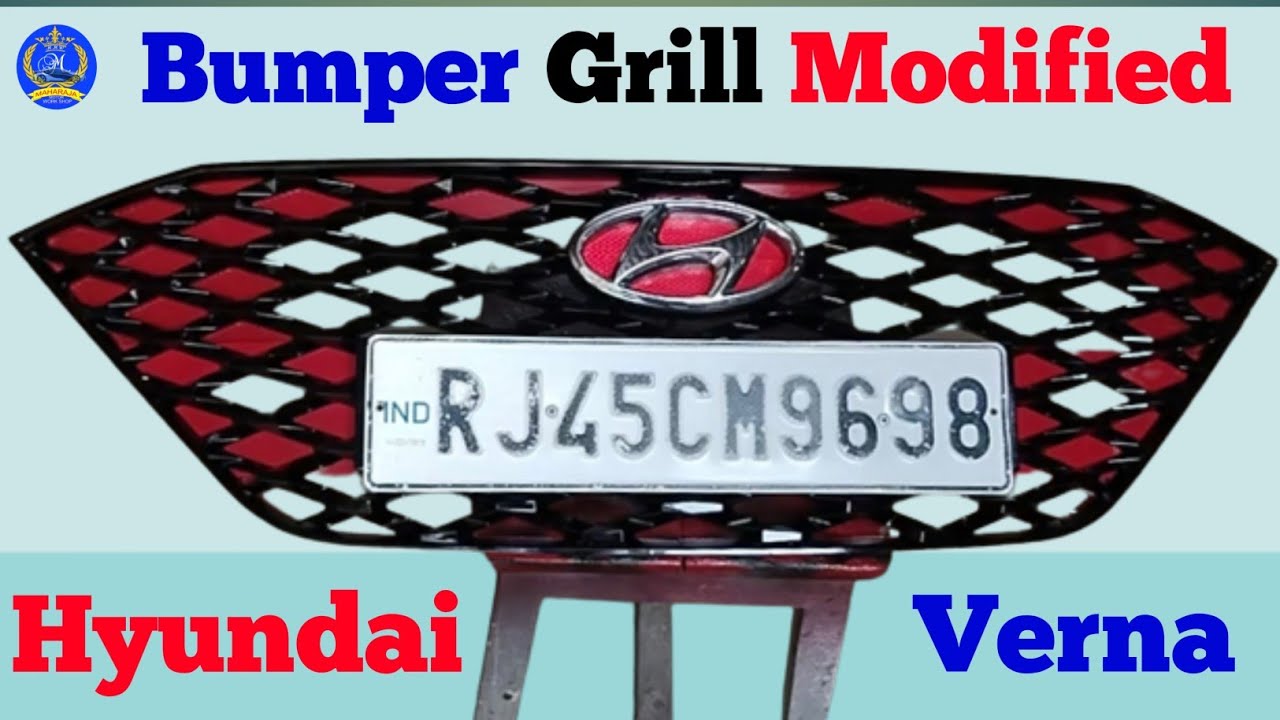 Hyundai Verna 2020. Bumper grill Modified.Bumper Grill restoration