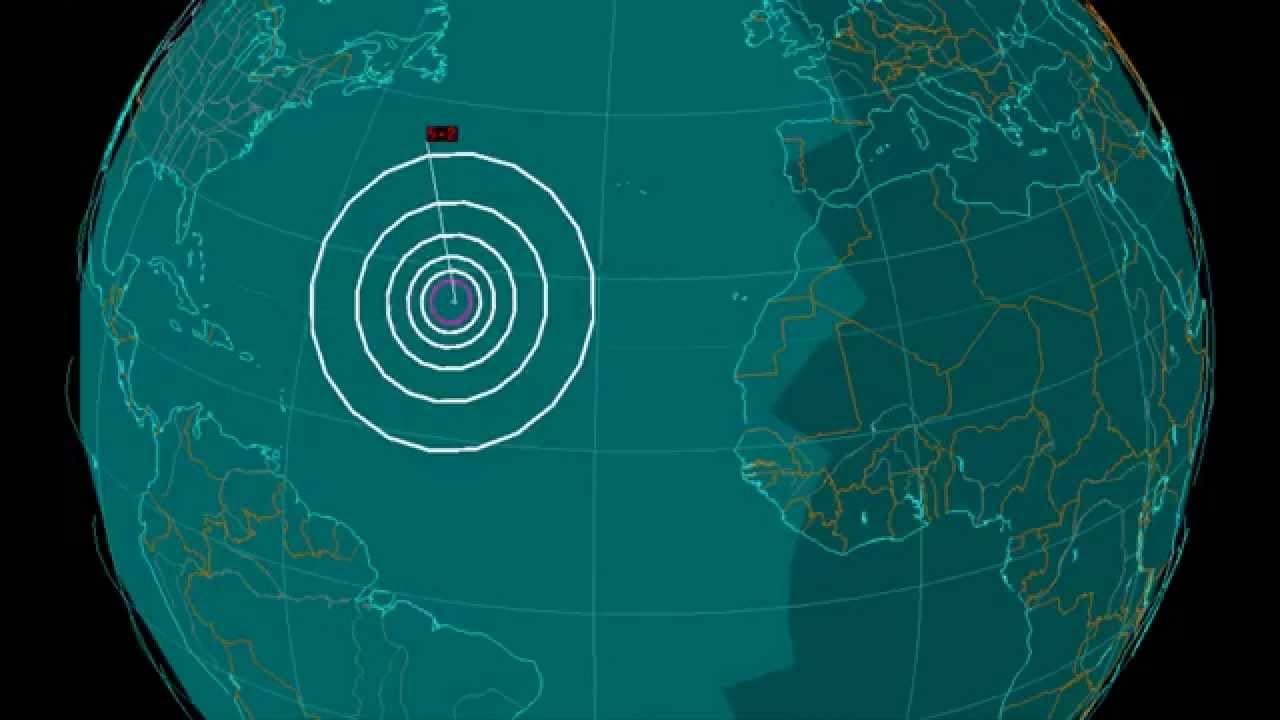 EQ3D ALERT: 8/27/15 - 5.2 magnitude earthquake in the North Atlantic Ocean - YouTube