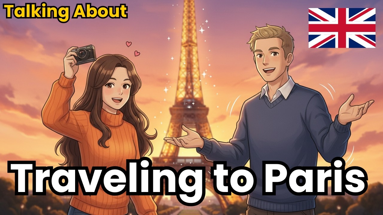 Talking about traveling to Paris in English | English Conversation Practice