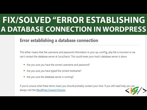 How to Fix Error Establishing a Database Connection in WordPress | Configuration Issue Solved