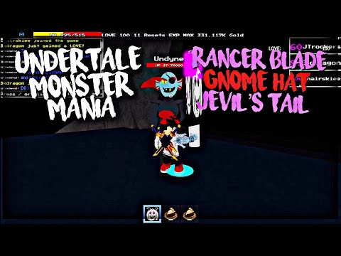 Roblox Undertale Monster Mania Rancer Blade Gnome Hat Jevil S Tail Youtube - undertale no robloxundertale monster mania