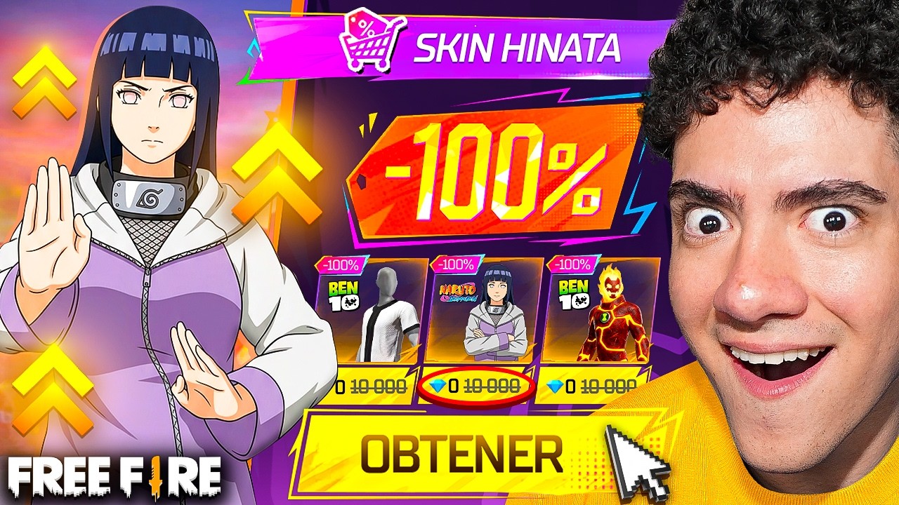 CONSIGO LA SKIN DE HINATA EN FREE FIRE y ME ENAMORÉ !! - TheDonato