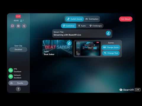 Streaming with BeamXR Live