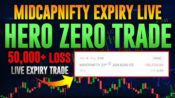 Live MidCapNifty expiry hero zero trade booked 50,000₹ loss | Expiry live trading-By TradeLikeBerlin