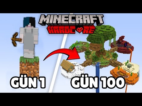 Minecraft'ta TEK BLOKTA