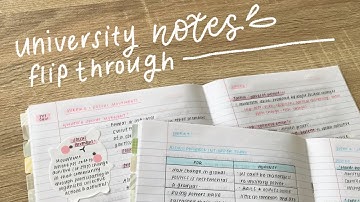 university/college notes flip through