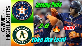 Houston Astros vs Oakland Athletics [Highlights] may 13, 2024 1 hit 2 Run. What A Play Jeremy Peña