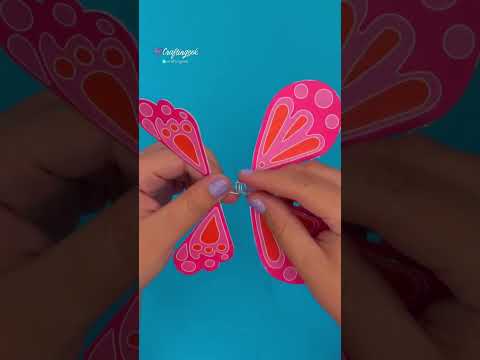 Tutorial rápido para crear tus mariposas voladoras de papel 🙌🏻🦋