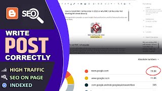 How to rank blog post in google first page 🔍 Rank Blogger Post on Google Search