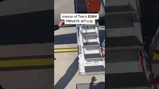 Inside Tate's $38M Private Jet😯😯 #shorts #tate #andrewtate #success #motivationalvideo #privatejet