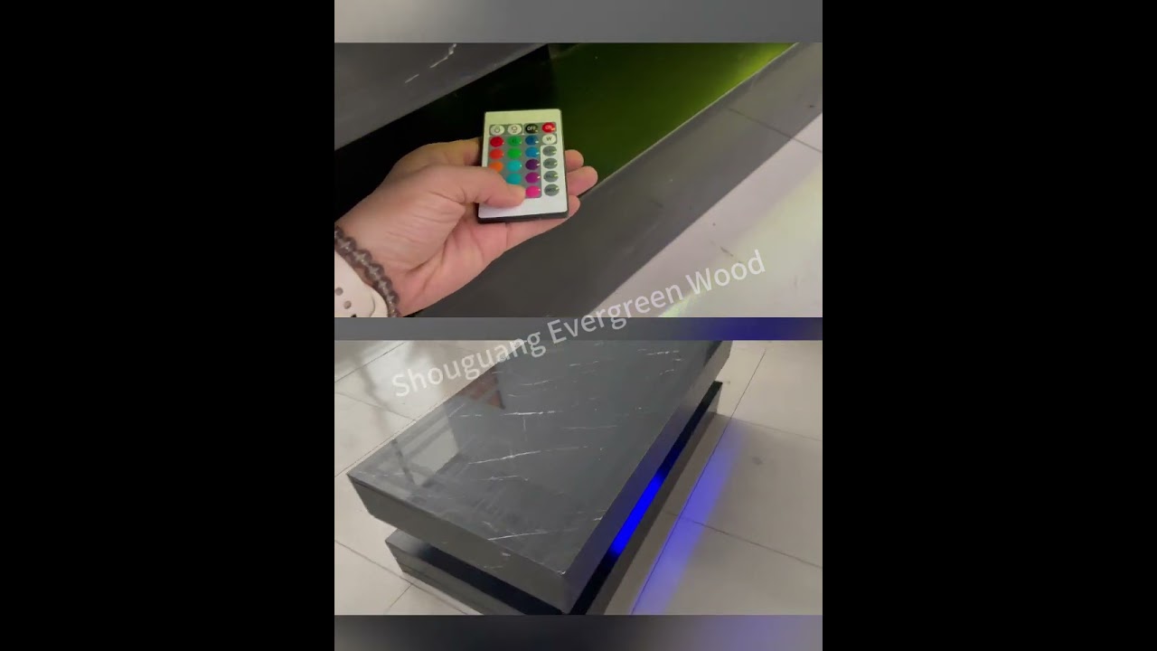 Led marbling coffee table