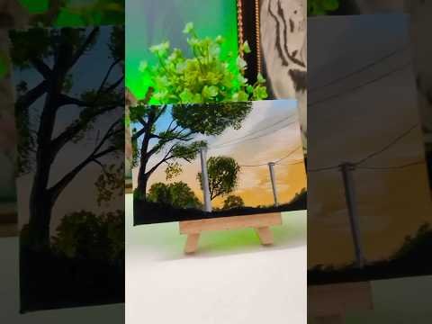 Simple Acrylic Painting tips 🖌️💛  #art #trendingshorts #canvas #youtubeshorts #shorts