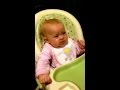 My six month old baby says first words "I done" after trying peas for the first time