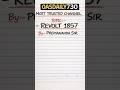 Revolt 1857: The Beginning of India’s Freedom Struggle.OASDAILY730