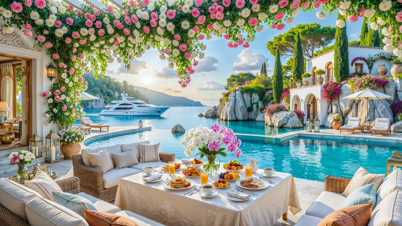 Роскошный утренний джаз на берегу моря для внутреннего покоя | Элегантная фортепианная музыка с м...