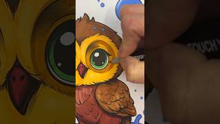 The best colouring book for beginners ! How to color an owl