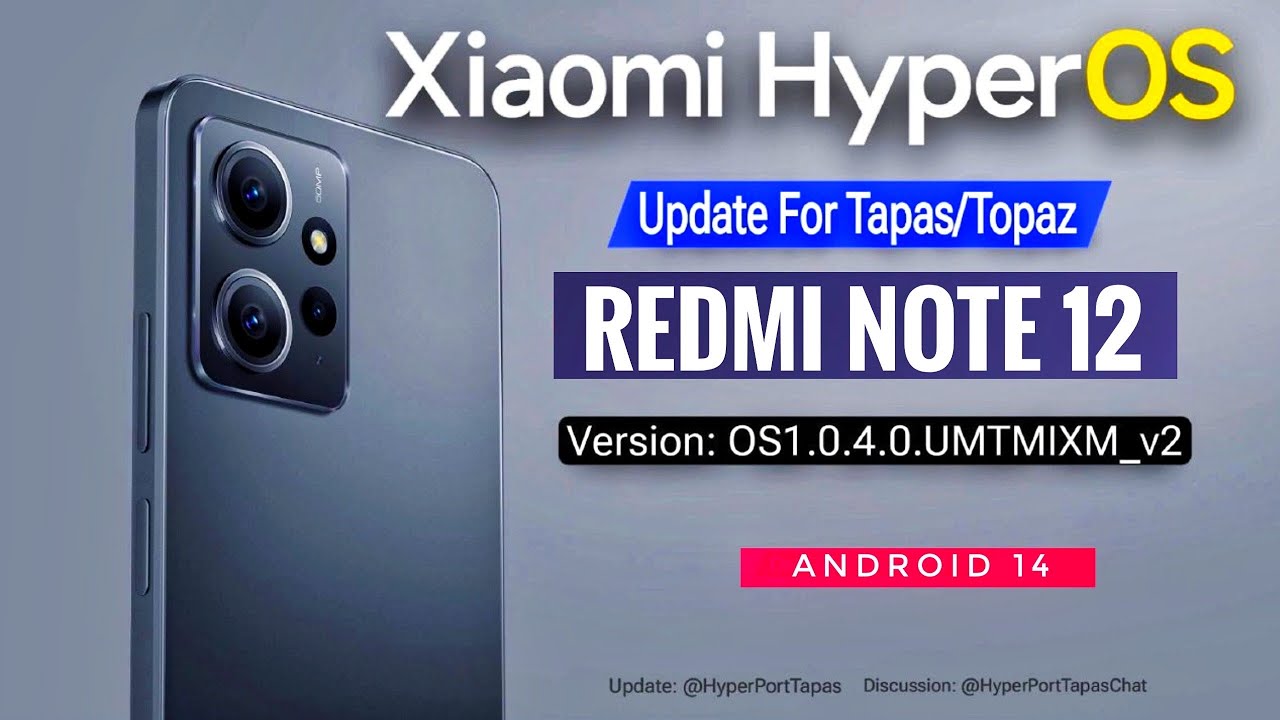 Redmi Note 12 Hyper OS 1.0.4.0 Android 14 Benchmark Results Full Review ...
