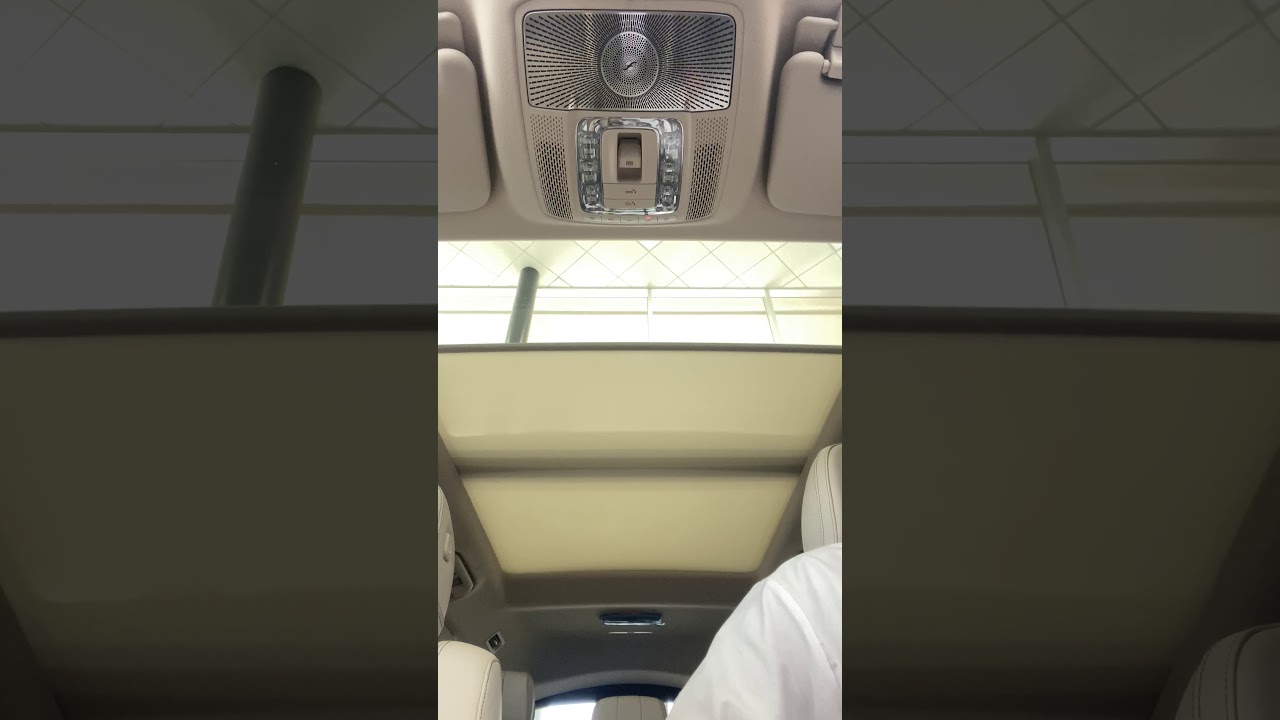 Testing out the panoramic roof in the 2020 Mercedes-Benz GLS.