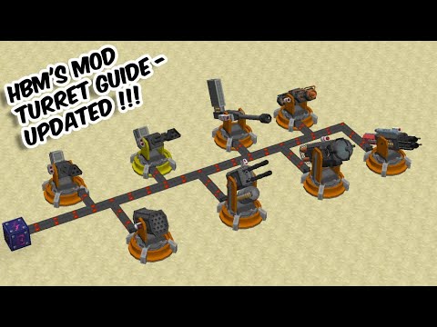 "UPDATED Turret's Guide" for HBM's Mod || Testing all the New Turrets in HBMs Mod Minecraft