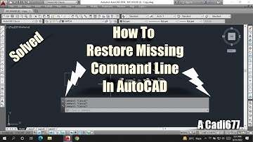 How To Restore Missing Command Bar In AutoCAD 2017 | A Cadi677