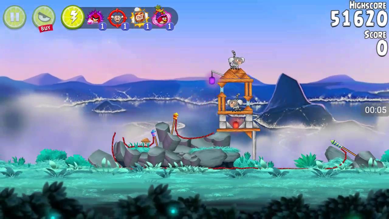 Angry Bird Rio -Rocket Rumble Level 1 to 3 Cleared fantastic way - YouTube