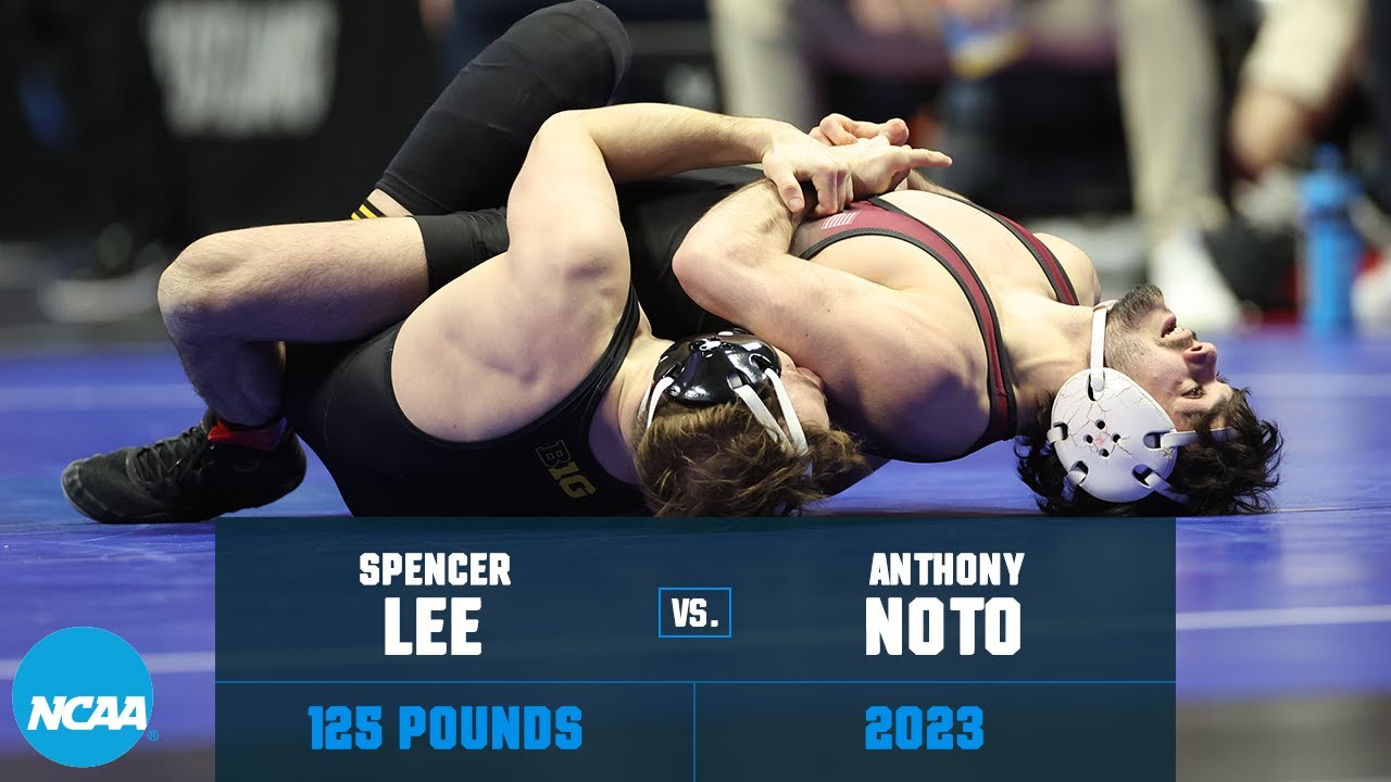 Spencer Lee v. Anthony Noto - 125 lb Quarterfinal - 2023 NCAA Wrestling  Championships - YouTube