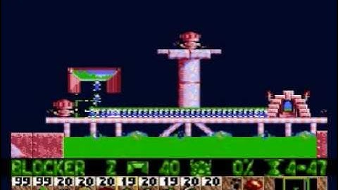 Lemmings Genesis/Mega Drive Walkthrough: Fun Level 9