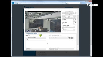 PTZ preset settings in 9000 series