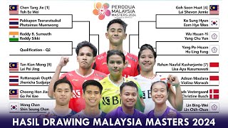 Hasil Drawing Malaysia Masters 2024. Babak Pertama Sudah Perang Saudara #malaysiamasters2024