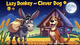 Lazy Donkey And Clever Dog | Moral Story For Kids | English Story