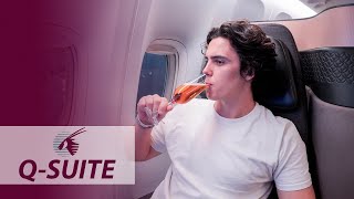 Flying QATAR AIRWAYS Q-Suite Business Class | Full Review Doha to Frankfurt