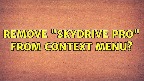 Remove "SkyDrive Pro" from context menu? (2 Solutions!!)