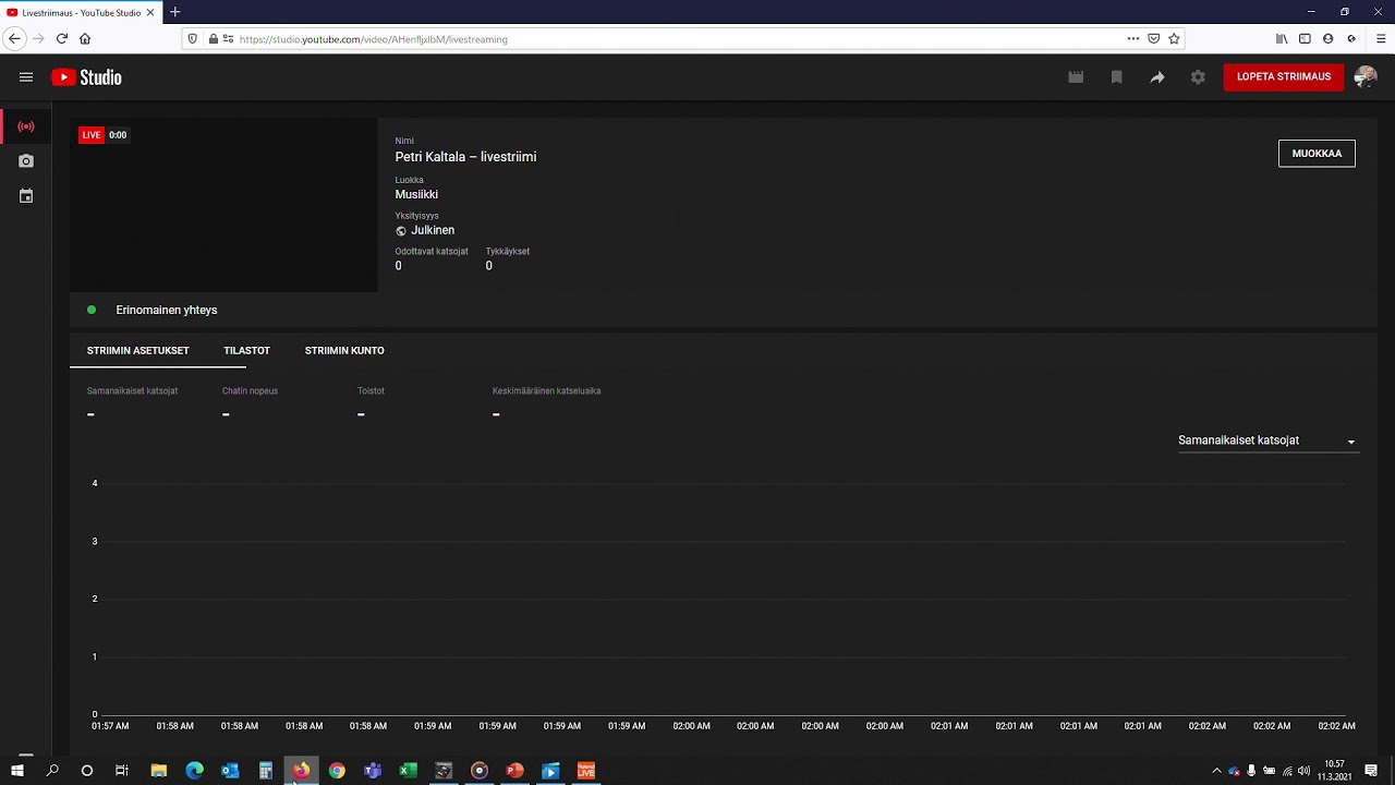 Petri Kaltala – livestriimi