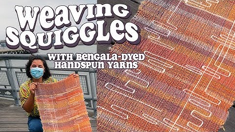 How to Weave Squiggles 🌸 Traveling Inlay Technique using Bengala Mud-Dyed Handspun Yarns (Part 2)