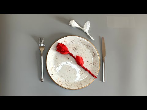 How To Fold Napkins Into A Beautiful Long Rose Perfect For Plate Decoration Or Bouquets 