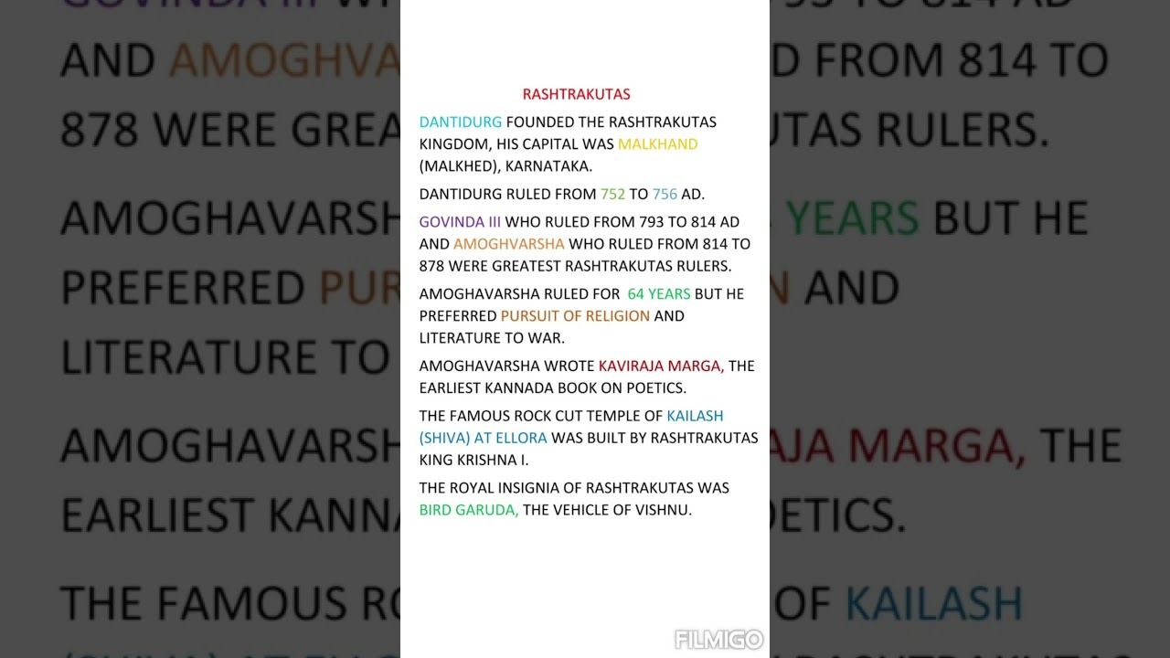 Rashtrakuta Kingdom | Dantidurg | Amoghavarsha | Indian History #Shorts