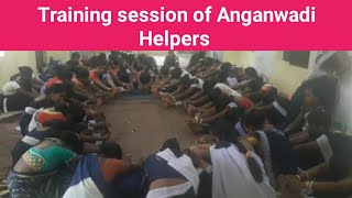 Practice Session Of Anganwadi Helpers During Recent Ongoing Training Of Mayurbhanj