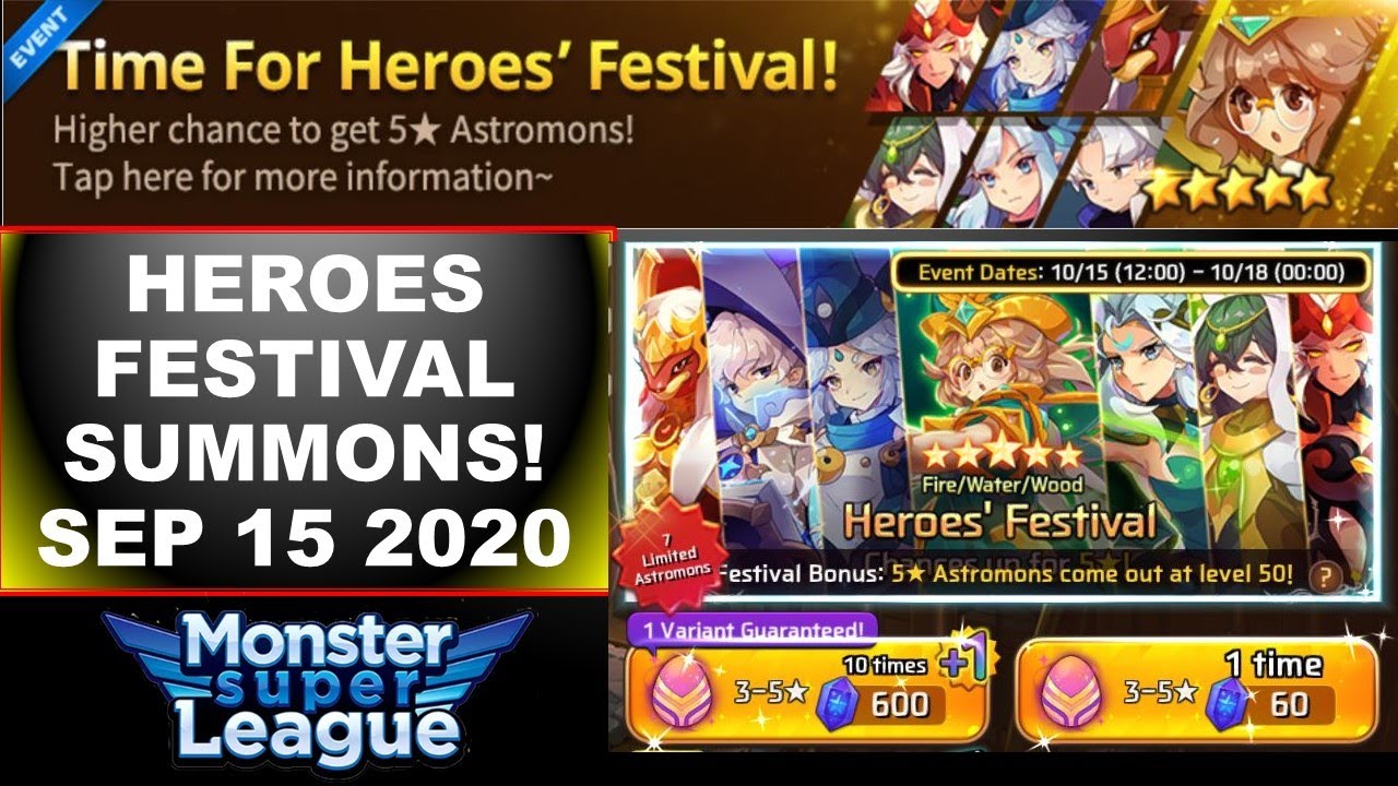 22,000 Astrogems! Heroes Festival - Monster Super league!