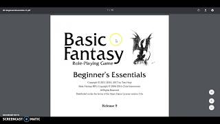 Basic Fantasy Role Playing Game Character Creation