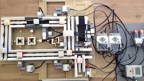 Final version of the Candy Rotation Stock, controlled by two Mindstorms EV3 in daisy chain mode