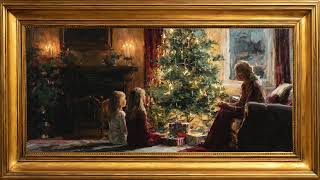 Vintage Christmas Family Scene TV Art Screensaver | Gold Frame TV Art | Art Screensaver TV 1Hr 4K screenshot 3
