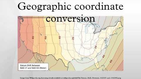 Geographic coordinate conversion