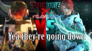 Slingshot - Trocadero Meta VS Carolina | DEATH BATTLE! (Red VS Blue) Music chords