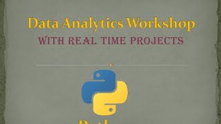 Data Analytics Workshop 2 | Real Life Projects | Kapston Project | Python | Numpy | Pandas
