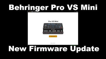 Behringer Pro VS mini how to update to the new firmware