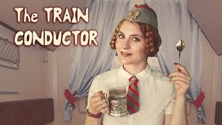 ASMR - Travelling ♥ THE TRAIN CONDUCTOR ♥ In English with RUSSIAN ACCENT. Adventure, Sound of Wheels