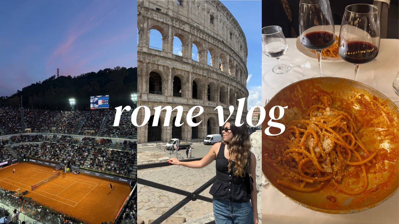 rome vlog: tennis, good food & exploring around 🇮🇹