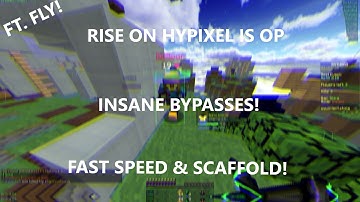 Hacking on hypixel with rise 5.84! | Insane bypasses | Ft. Fly, fast speed, fast scaffold & more!