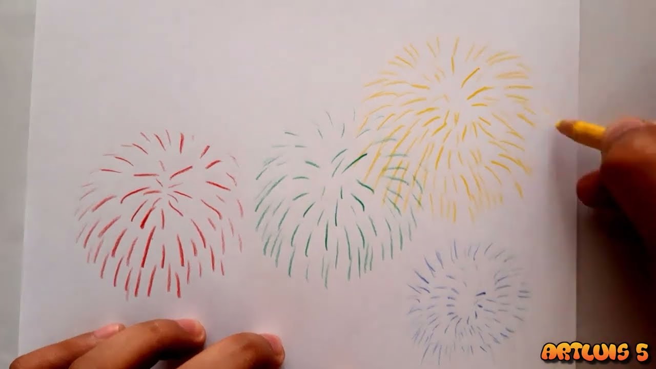 Como desenhar FOGOS DE ARTIFÍCIO 